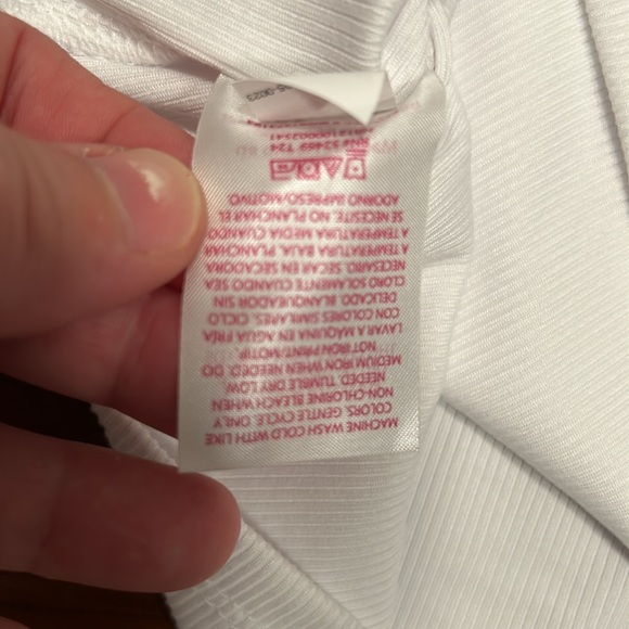 NWT white ribbed cami Large (11-13) - Picture 7 of 8